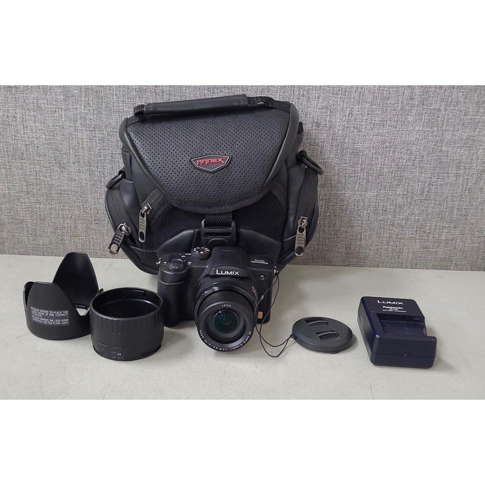 Panasonic Lumix DMC-FZ5 Digital Camera Black 12x Leica Zoom Bundle Annex Bag
